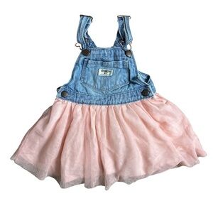 OshKosh B'Gosh Tulle Skirt Overalls Jumper Dress